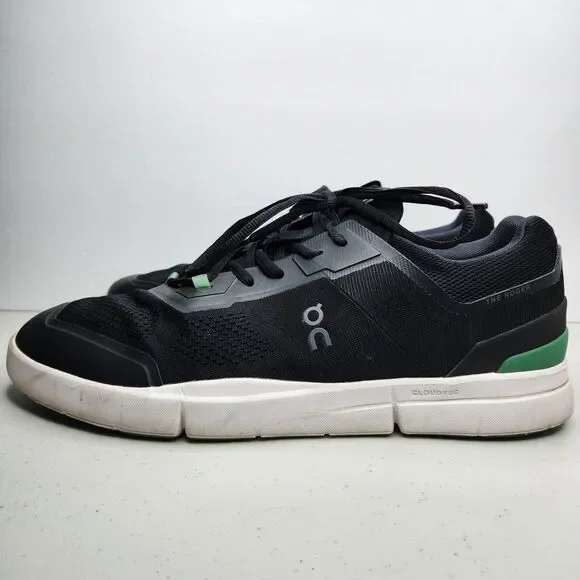 On Cloud Men's The Roger Spin Sneakers, Black Green Size 13 - Picture 4 of 12